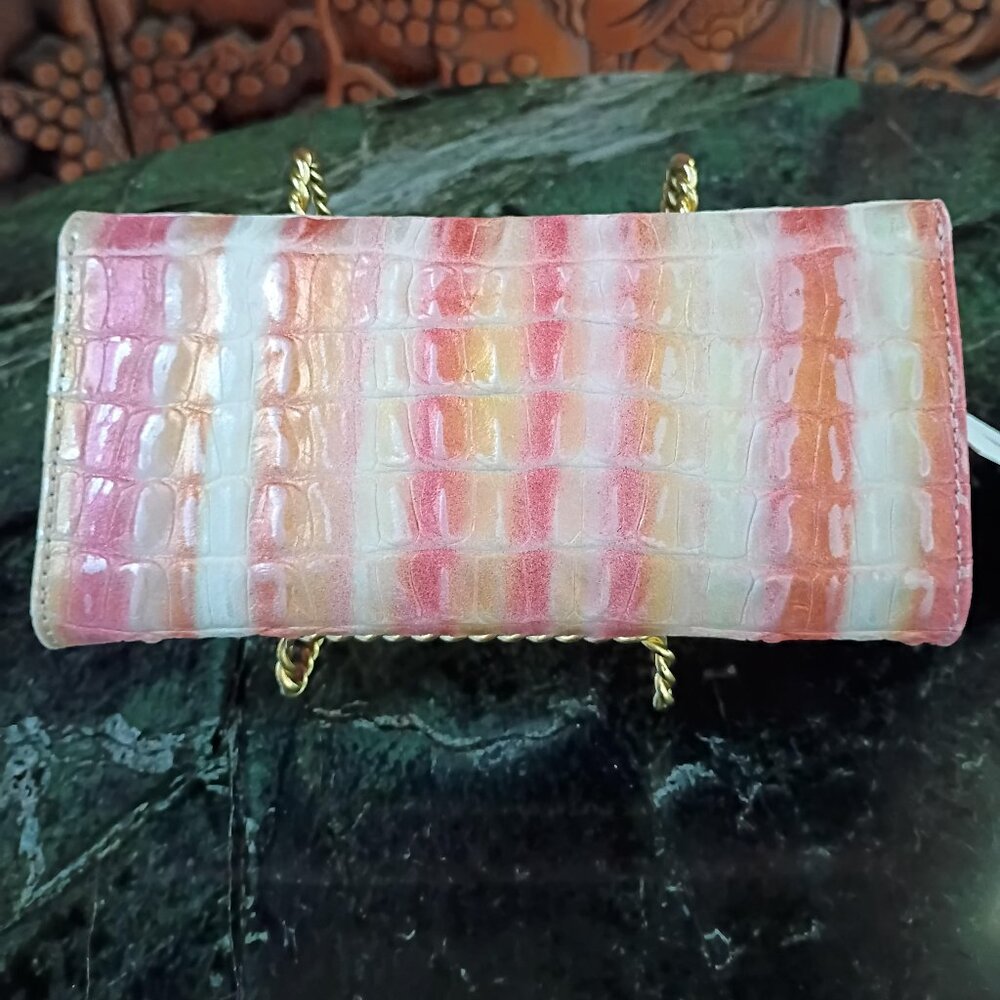 NWT Brahmin Veronica Royalton Metallic Coral, Rose, Peach, Bronze Leather Wallet - Picture 5 of 13